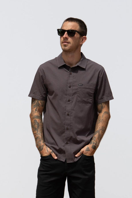 Charter Print S/S Woven Shirt - Dusk Geo Dot