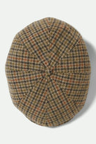 Unisex Brood Newsboy Cap in the color Oatmeal/Charcoal Houndstooth - Additional Laydown image