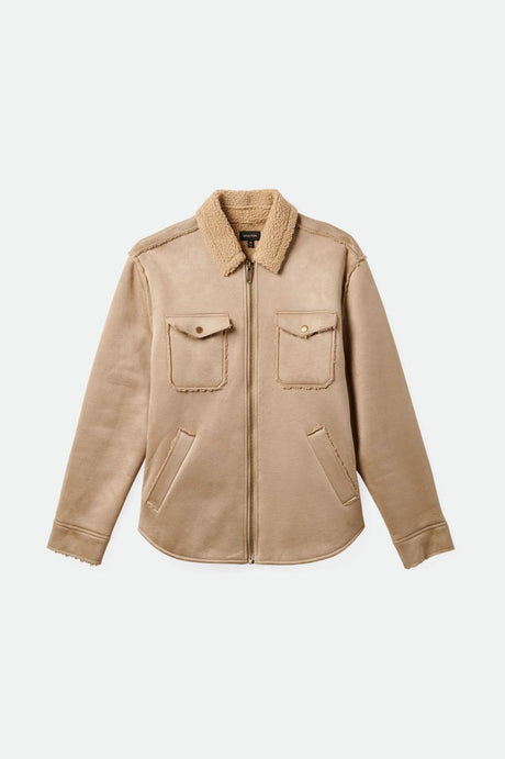 Brixton Men's Durham Reserve Vegan Shearling Jacket - Sand | Profile