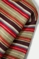 Women's Cozy Crew Sweater in the color Multi Stripe - Additional Laydown image