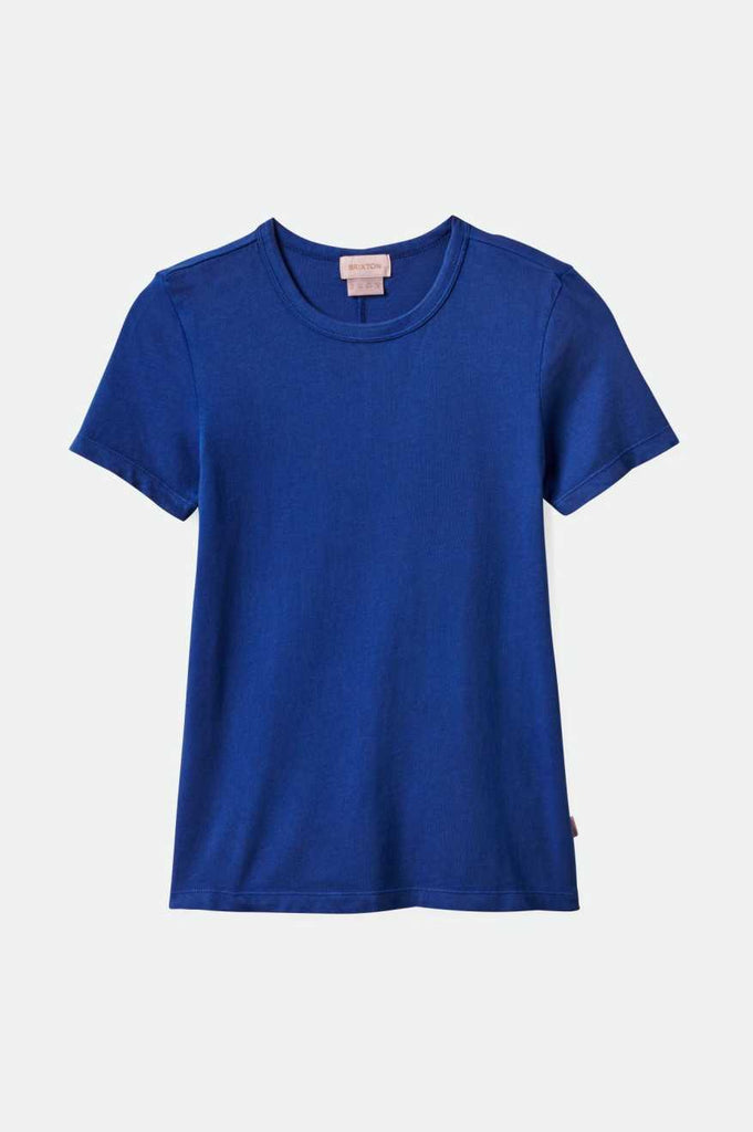 Brixton Women's Carefree Organic Garment Dyed Slim Crew T-Shirt - Surf The Web | Profile