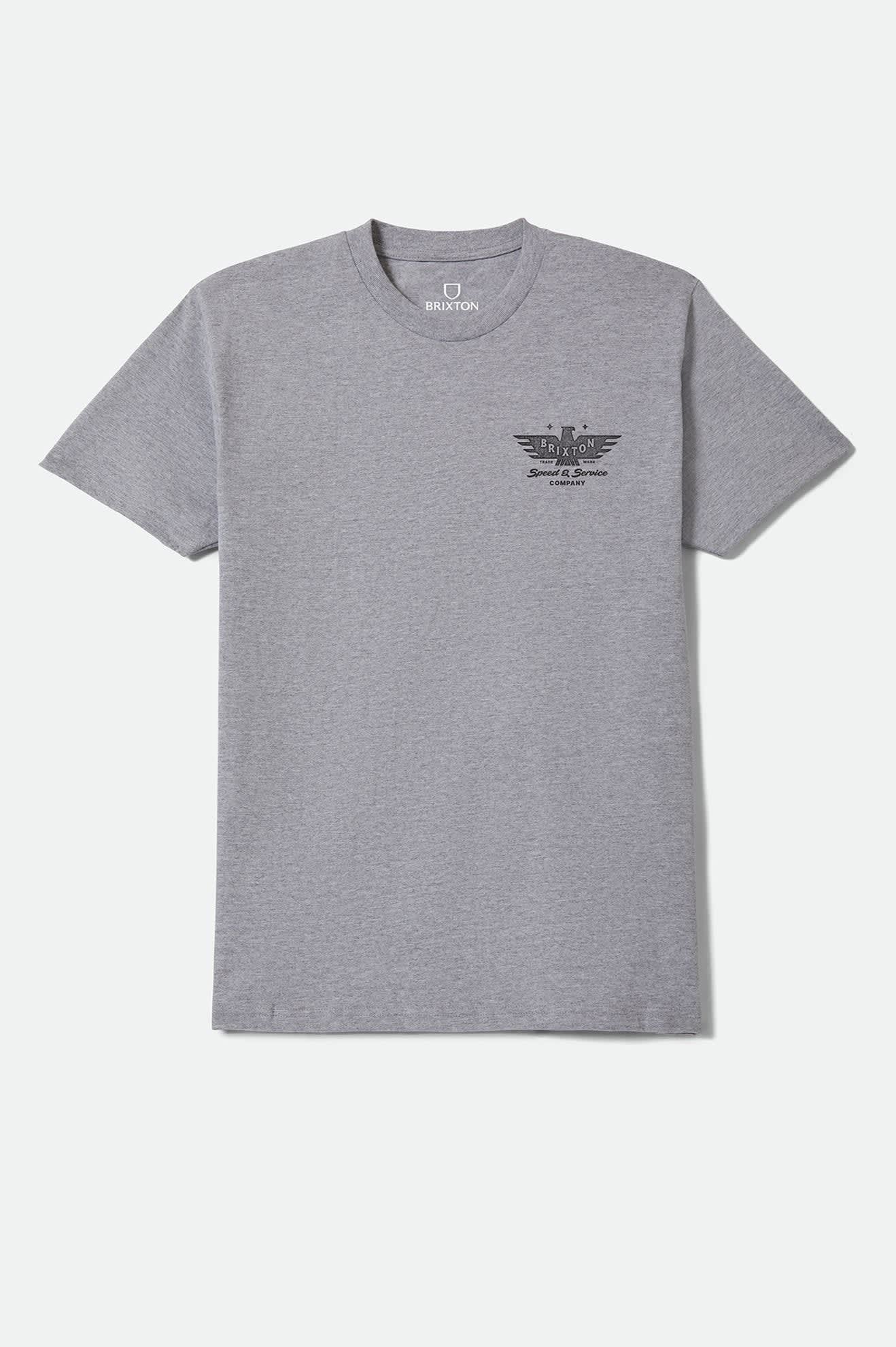 Men's Ewing Standard T-Shirt in the color Heather Grey - Front Product Laydown Image