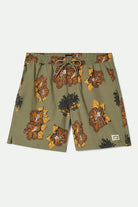 Men's Everyday Stretch Hybrid Short 5.5" in the color Olive Surplus Floral - Front Product View
