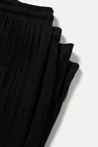 Women's Pointelle Lounge Pant in the color Black - Additional Laydown image