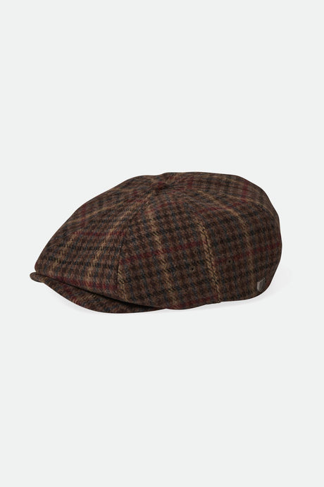 Brixton Unisex Brood Lightweight Newsboy Cap - Cranberry Juice/Sepia | Profile