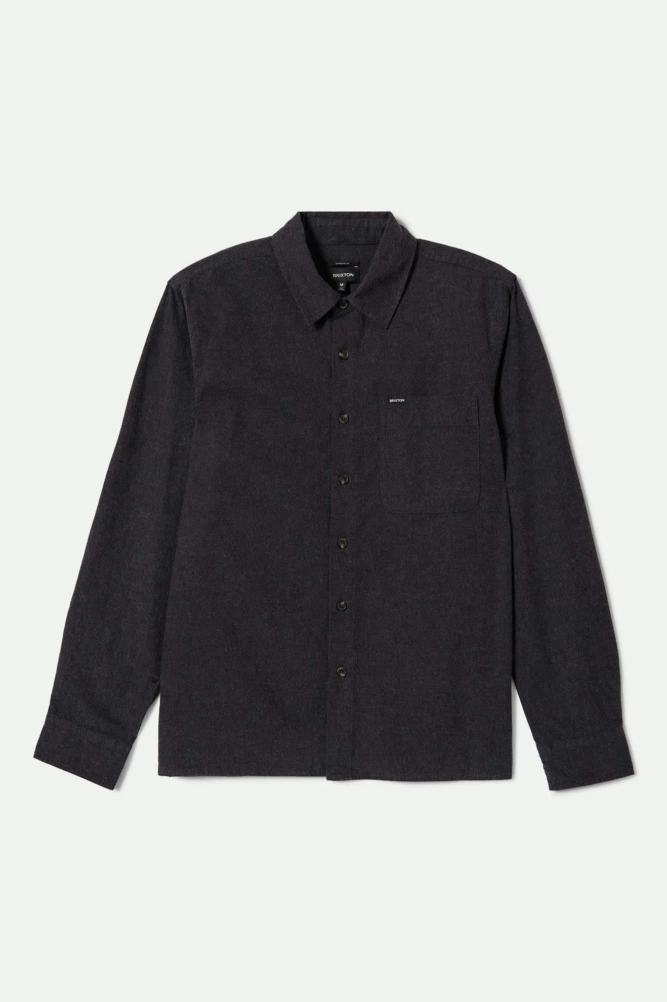 Men's Hasting Kapok L/S Flannel in the color Heather Black - Front Product View