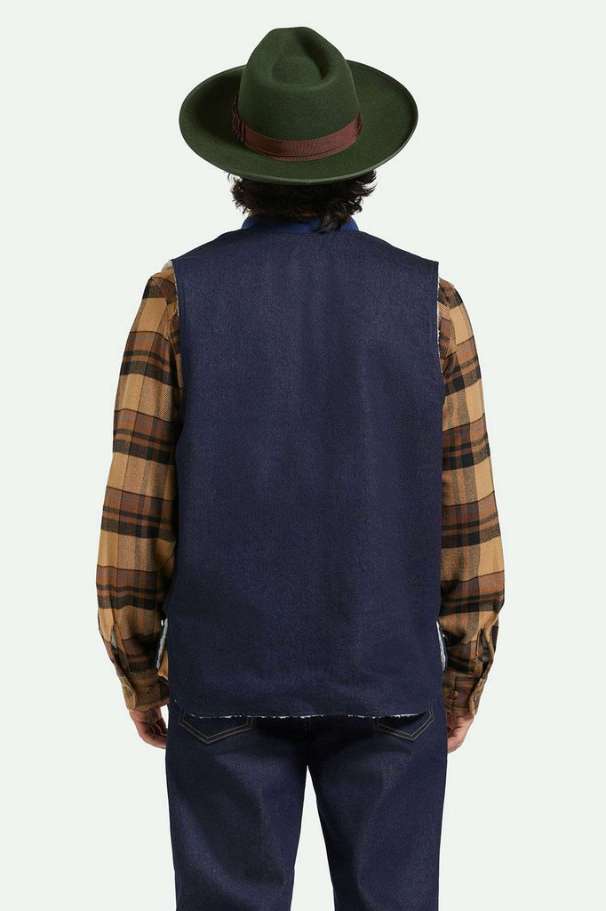 Brixton Unisex Reno Fedora - Moss/Brown | Men's Back Fit