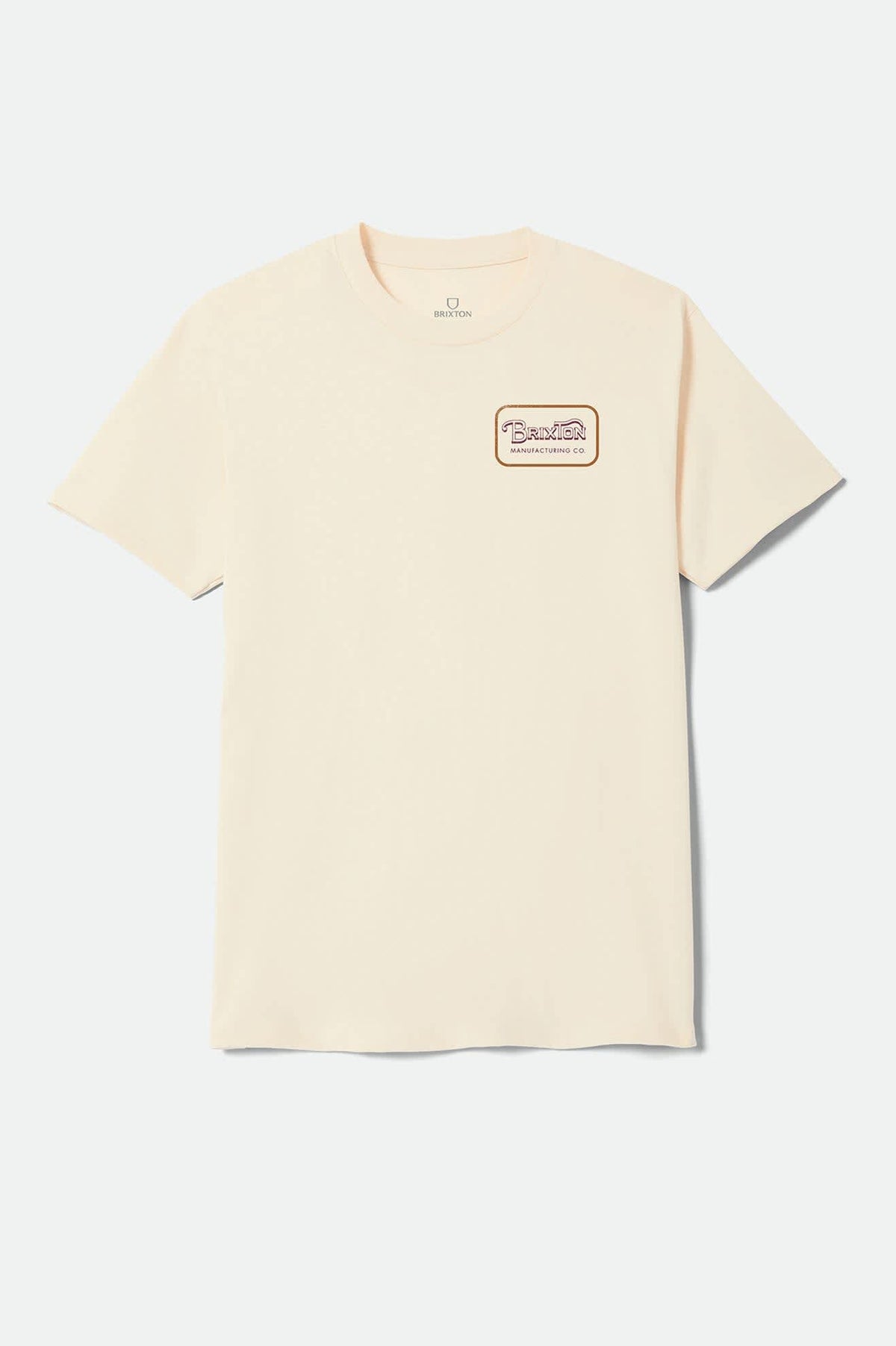 Men's Grade Standard T-Shirt in the color Cream/Burgundy/Rust - Front Product Laydown Image