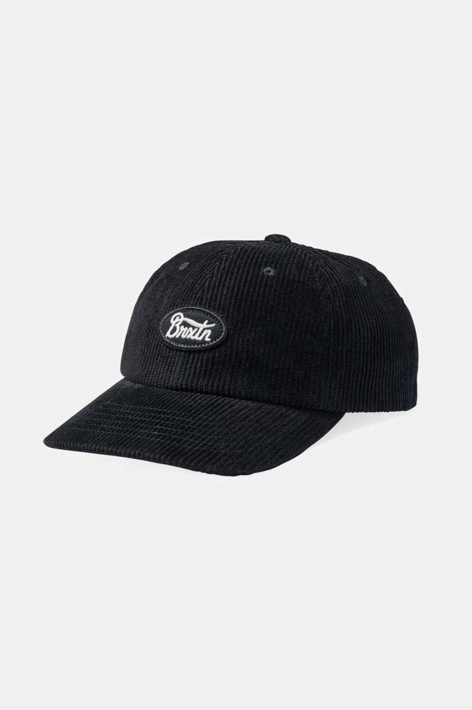 Brixton Men's Parsons Adjustable Hat - Black Cord | Profile