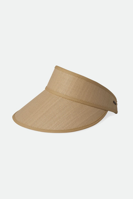 Brixton Women's Newport Straw Visor - Natural/Natural | Profile