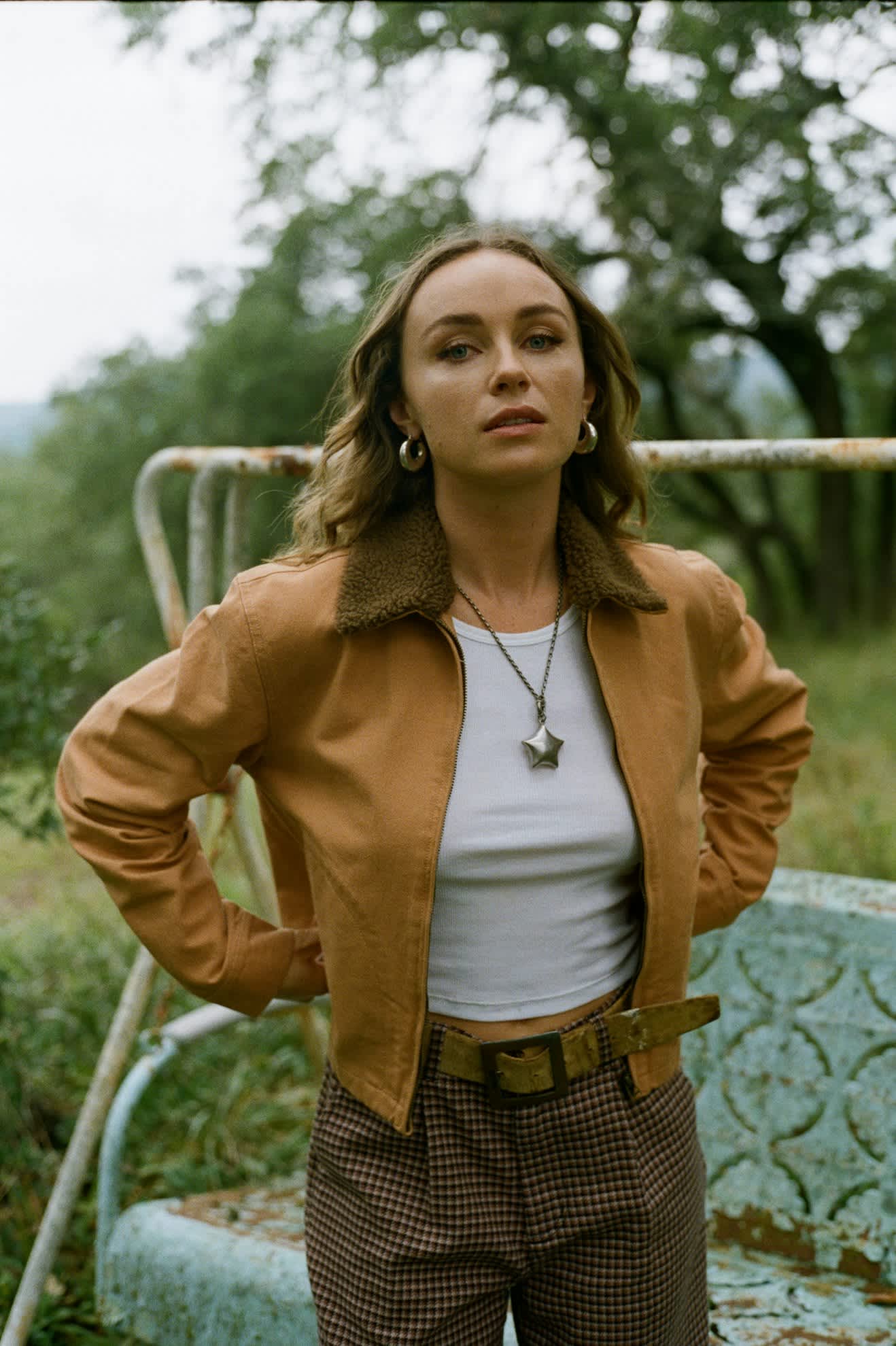 Women's Mechanics Women's Garage Sherpa Zip Jacket in the color Tobacco Brown - Additional Fit image