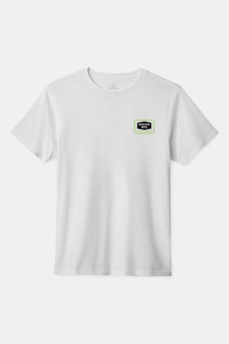 Brixton Men's Neon Fallbrook S/S Standard T-Shirt - White | Profile