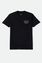 Men's Reeves Standard T-Shirt in the color Black - Front Product Laydown Image