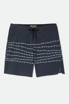 Men's Blitz Boardshort 19" in the color Black/Barb Wire - Front Product Laydown Image