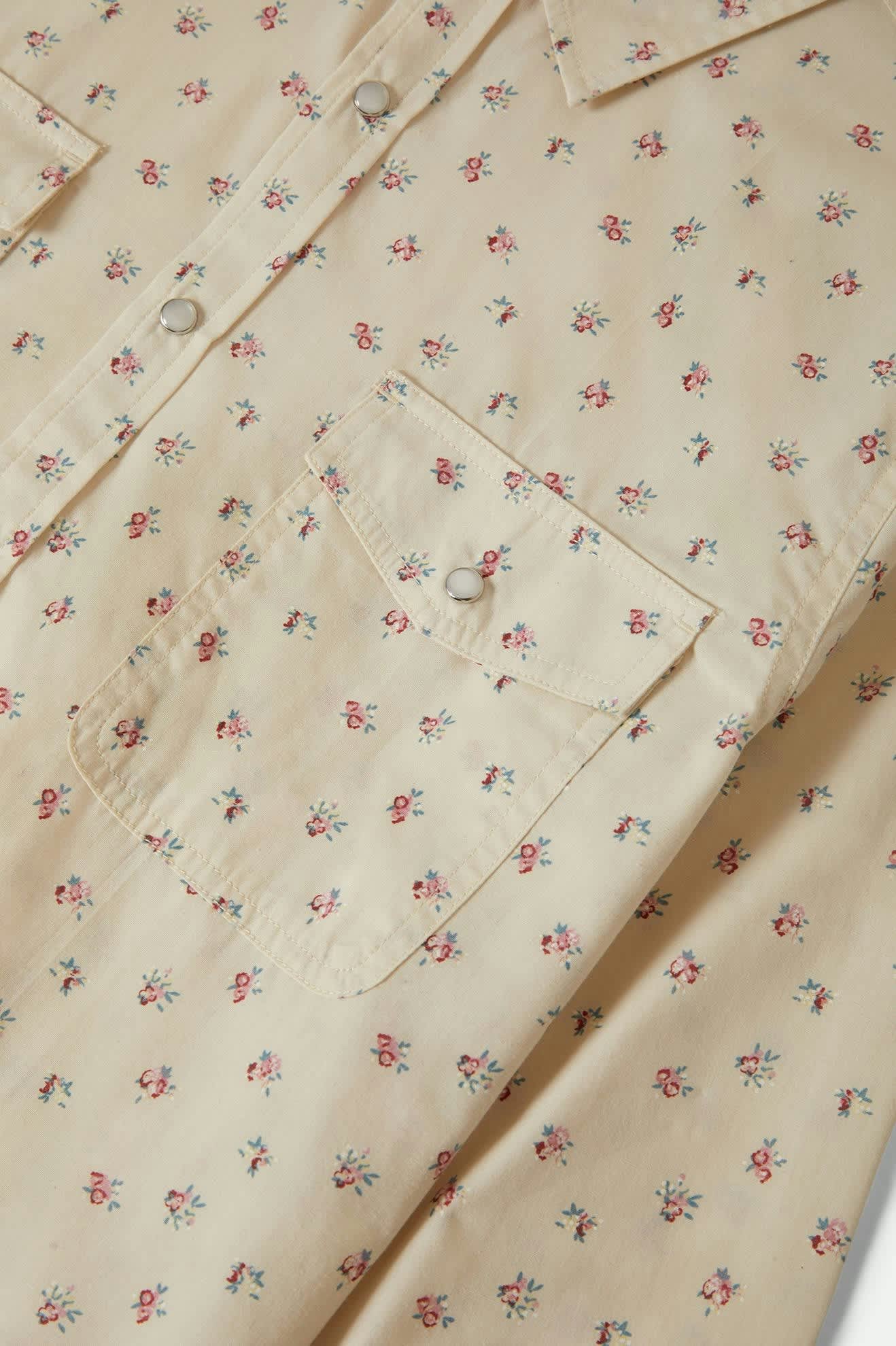 Men's Wayne Western L/S Shirt in the color Whitecap - Additional Laydown image