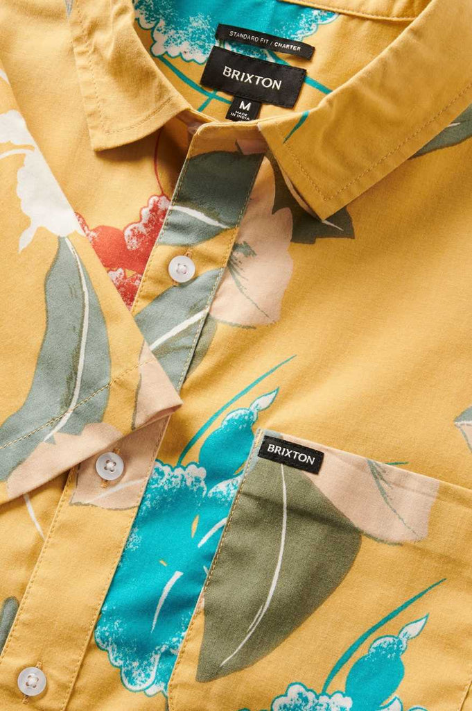 Brixton Men's Charter Print S/S Shirt - Sunset Passion | Extra Shot