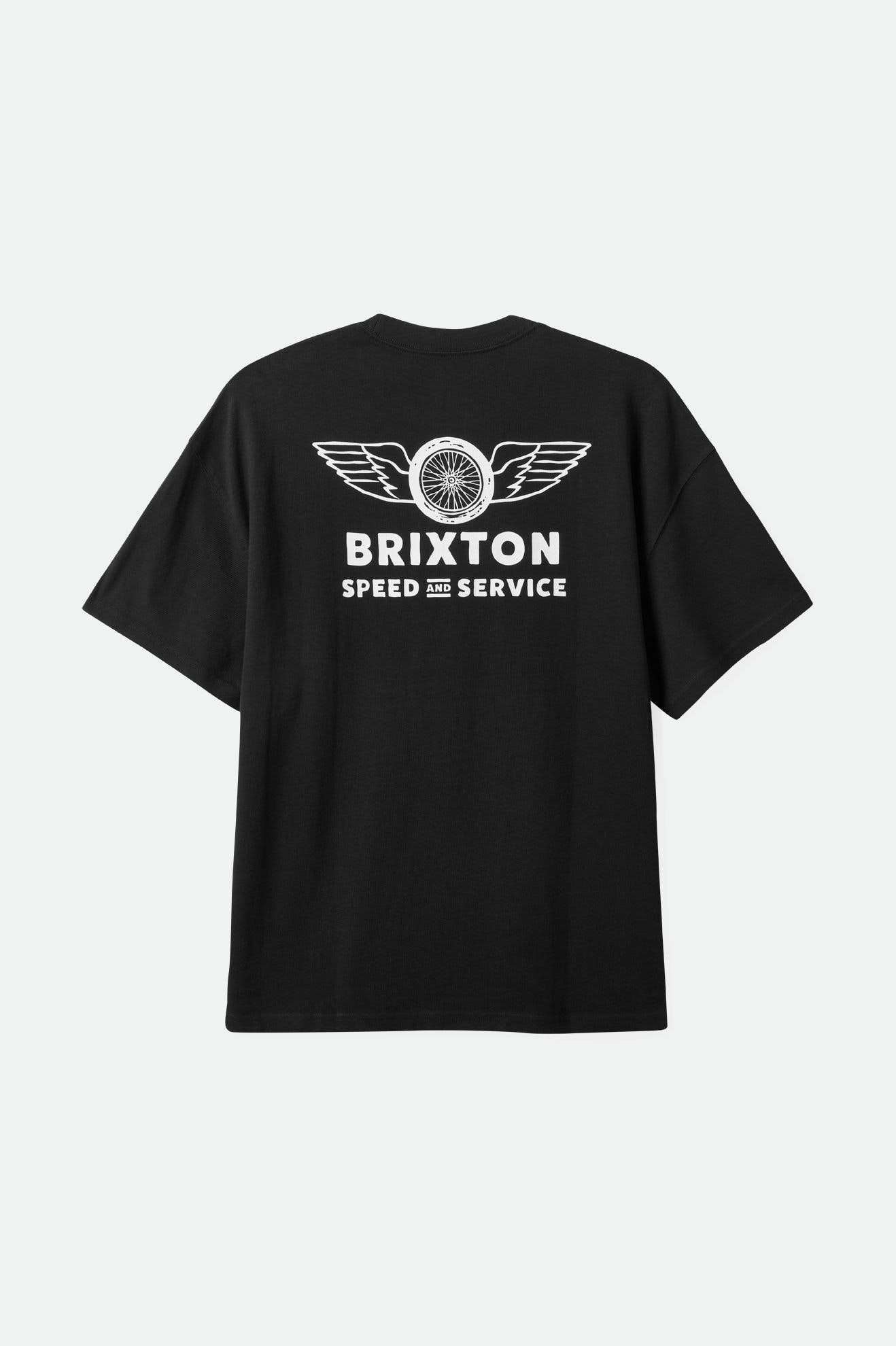 Back Laydown Image for Spoke Heavyweight Relaxed T-Shirt - Black Classic Wash