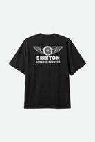 Back Laydown Image for Spoke Heavyweight Relaxed T-Shirt - Black Classic Wash