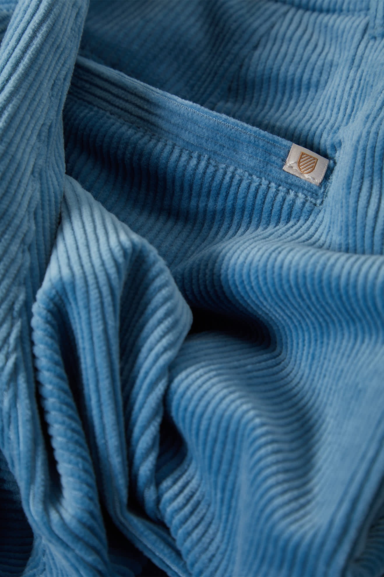 Women's Ludlow Trouser Pant in the color Borrowed Blue Corduroy - Additional Laydown image