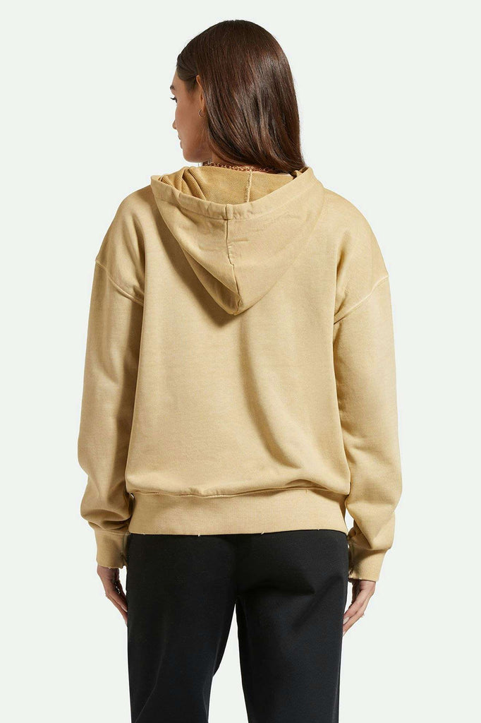 Back Fit Image | Cross Loop French Terry Hoodie - Sand