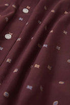 Men's Charter Print S/S Shirt in the color Port/Micro Geo - Additional Laydown image