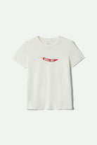 Women's Chill Out Fitted Crew T-Shirt in the color Off White - Front Product View