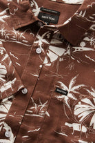 Brixton Men's Charter Slub S/S Woven Shirt - Sepia Umbrella Scene | Extra Shot