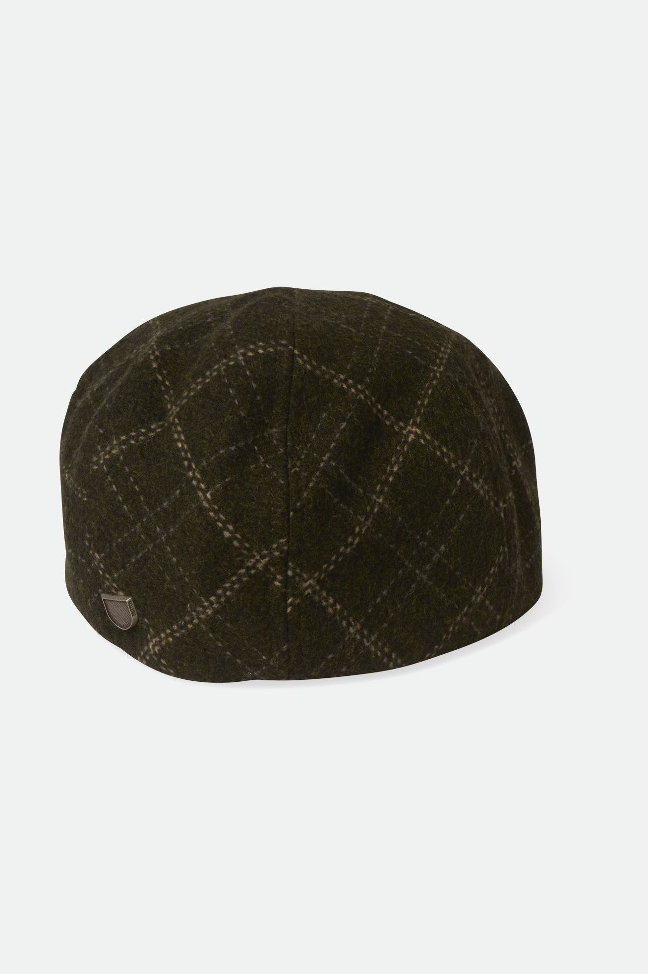 Brixton Unisex Hooligan Lightweight Flat Cap - Moss/Beige | Back