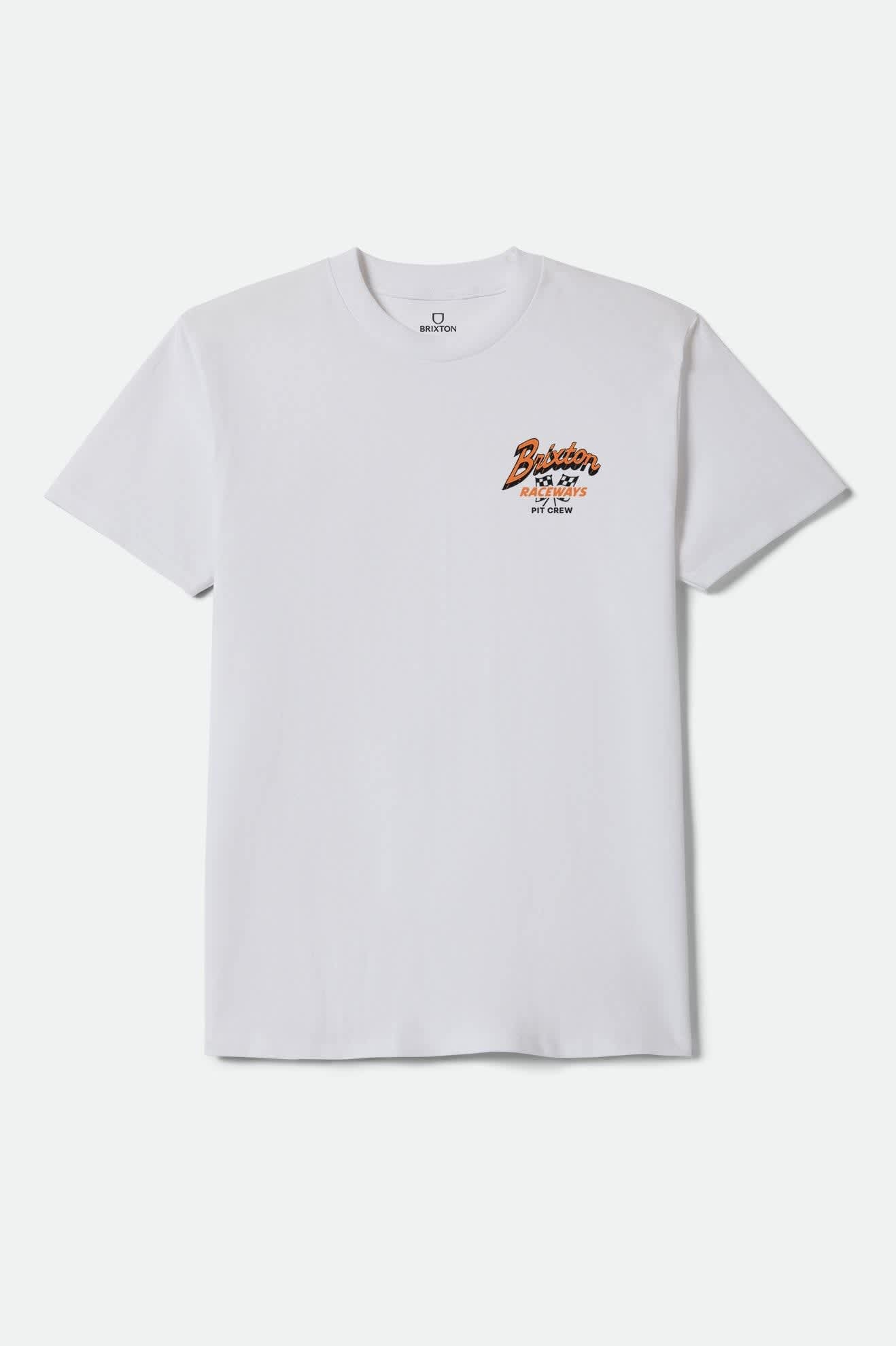 Men's Clemont Standard T-Shirt in the color White - Front Product Laydown Image