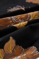 Men's CRU Print Relaxed S/S Shirt in the color Washed Black/Charcoal Floral - Additional Laydown image