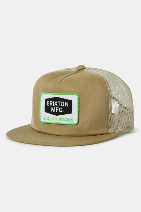 Brixton Unisex Neon Fallbrook HP Snapback - Khaki/Green/Khaki | Profile