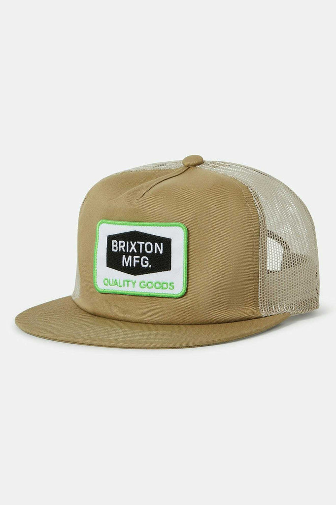 Brixton Unisex Neon Fallbrook HP Snapback - Khaki/Green/Khaki | Profile