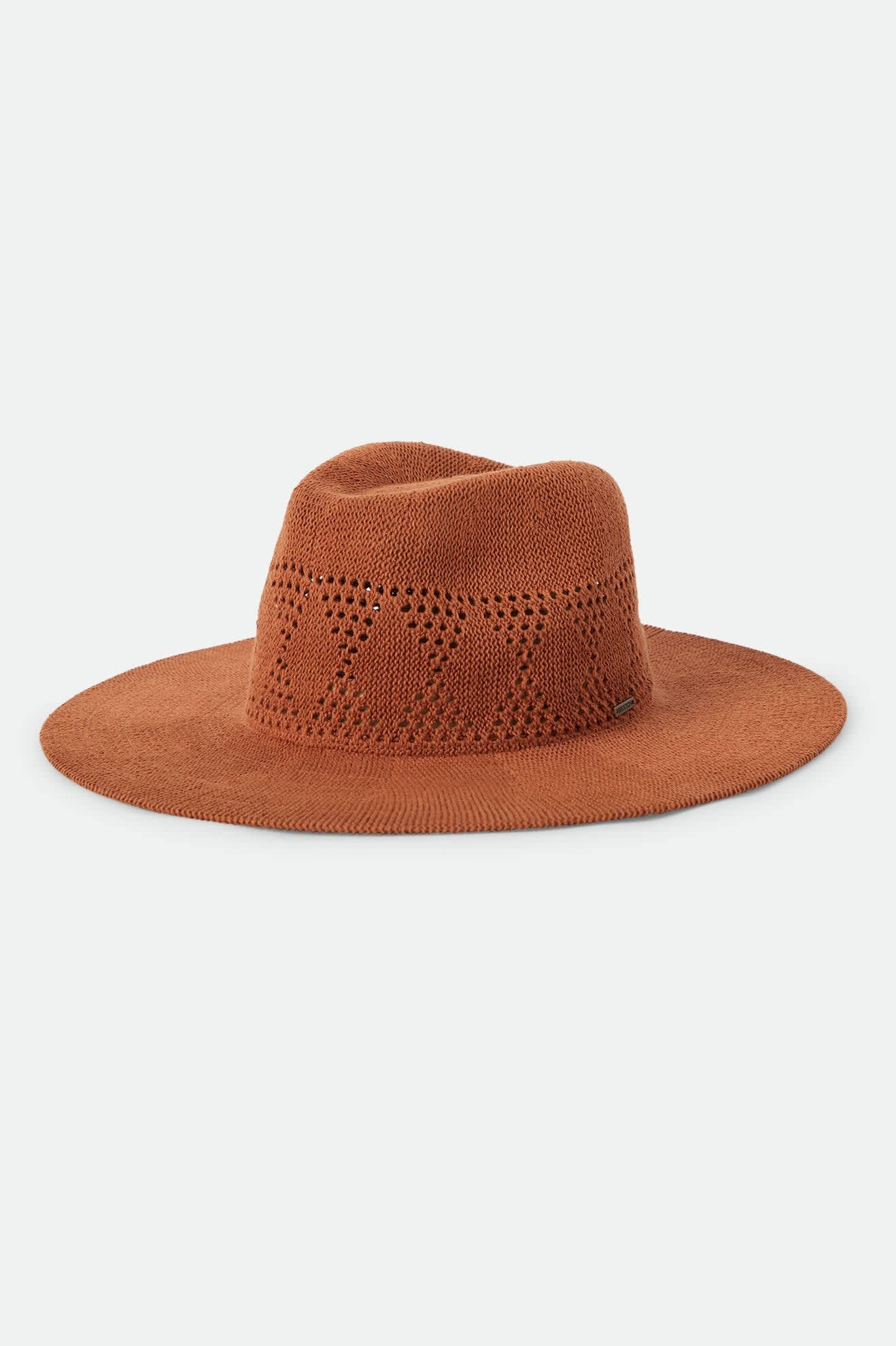 Women's Sophia Knit Packable Hat in the color Caramel - Front Product Laydown Image