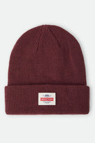 Unisex Trademark Beanie in the color Dark Brick - Front Product Laydown Image