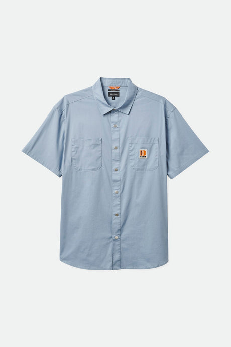 Brixton Men's Builders Mechanic S/S Shirt - Dusty Blue | Main