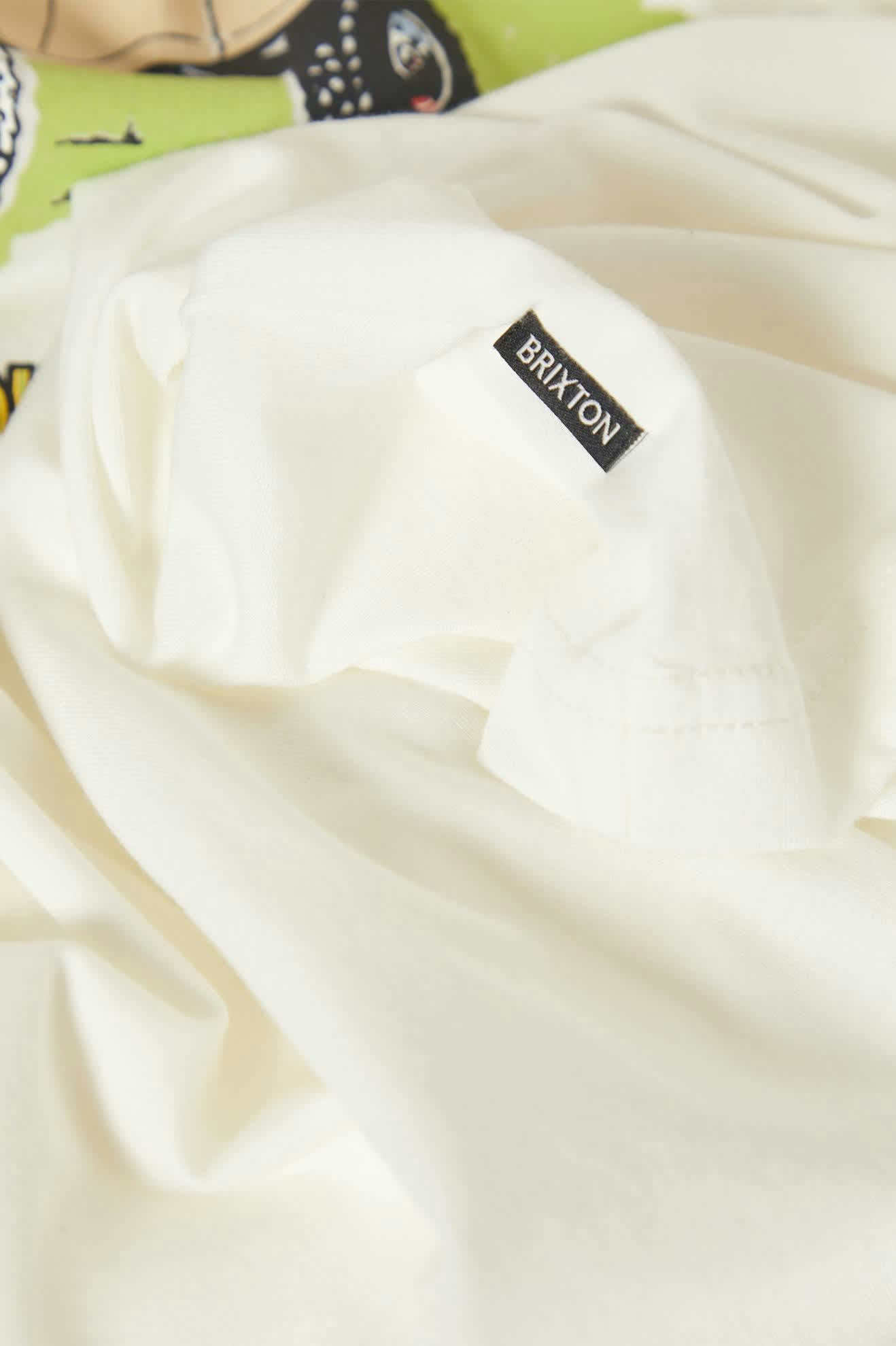 Men's Ford King Of The Mountains S/S Ringer T-Shirt in the color Wimbledon White - Additional Laydown image