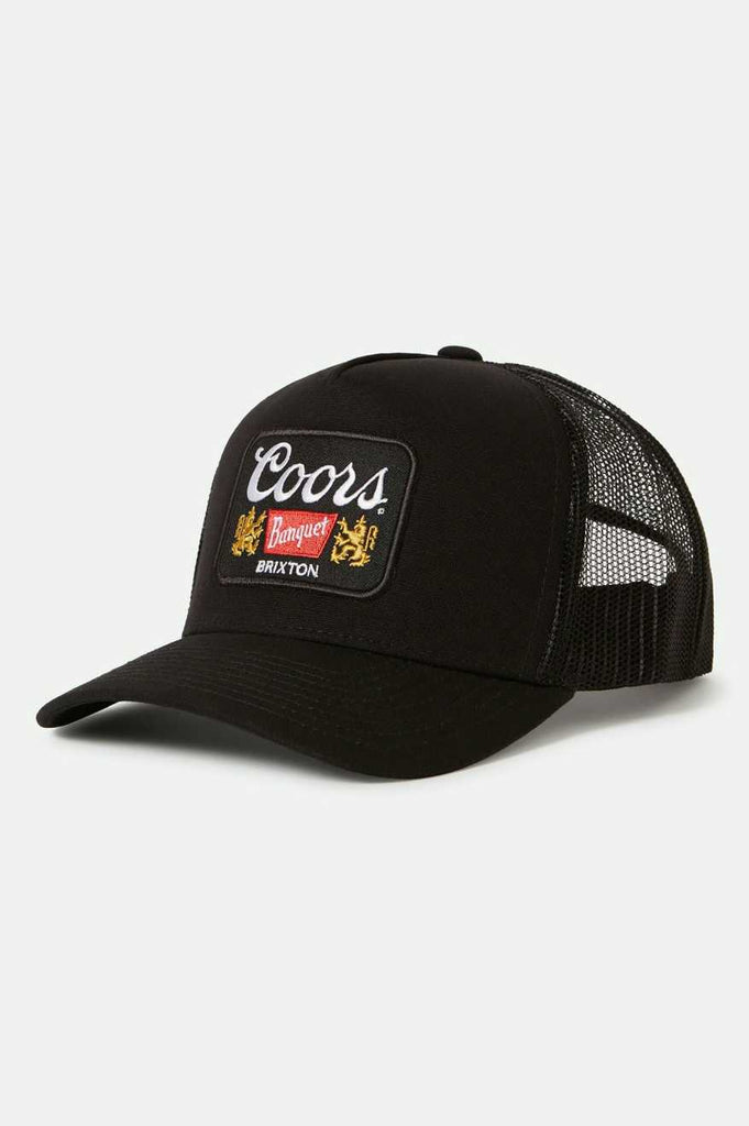 Brixton Unisex Coors Start Your Legacy Griffin Trucker Hat - Black/Black | Profile