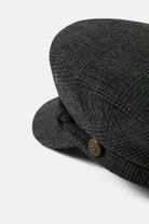 Unisex Fiddler Fisherman Cap in the color Grey Shadow Plaid - Additional Laydown image