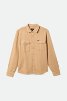 Brixton Men's Bowery Textured Loop Twill L/S Overshirt - Sand | Profile