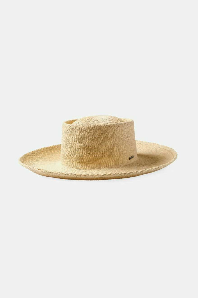 Brixton Women's Cassidy Boater Straw Hat - Natural | Profile