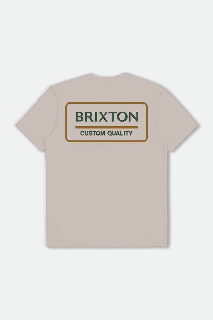 Brixton Palmer Proper S/S Standard Tee - Cream/Pine Needle/Golden Brown
