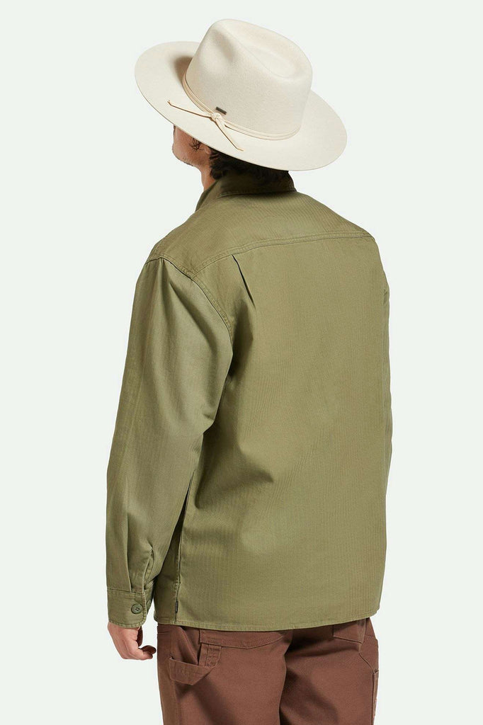 Brixton Unisex Cohen Cowboy Hat - Dove/Dove | Side fit