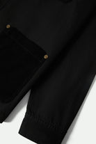 Men's Herringbone Lightweight Chore Coat in the color Black Herringbone - Additional Laydown image