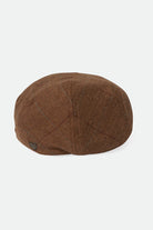 Brixton Unisex Hooligan Lightweight Flat Cap - Brown/Light Brown | Back
