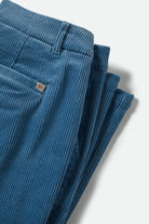 Women's Ludlow Trouser Pant in the color Borrowed Blue Corduroy - Additional Laydown image