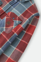 Men's Bowery Arctic Stretch Fleece in the color Blue/Red Plaid - Additional Laydown image