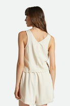 Women's Fit, Back View | Polanco Tank - White Smoke