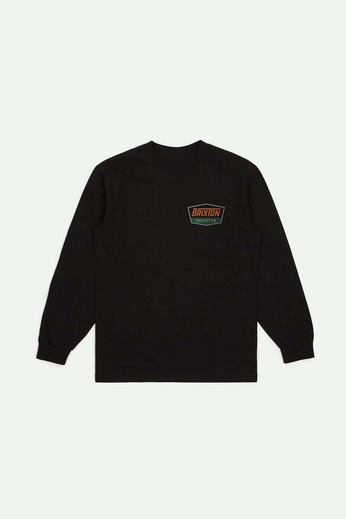 Brixton Men's Regal L/S Standard T-Shirt - Black/Rust | Main