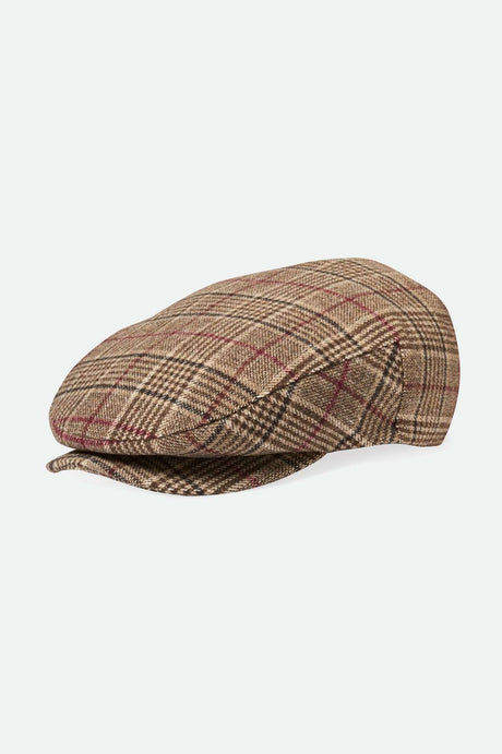 Brixton Unisex 20th Anniversary Hooligan Flat Cap - Brown Plaid | Main