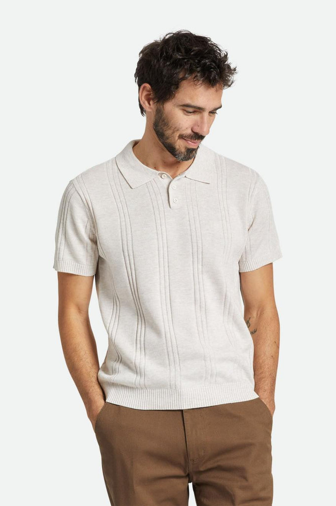 Brixton Weekend Reserve Merino Wool S/S Polo - Whitecap